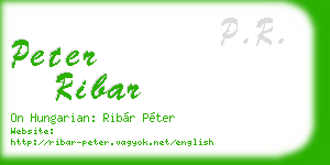 peter ribar business card